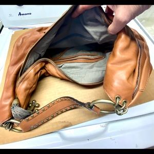 Ellen Tracy Large Brown Leather Satchel